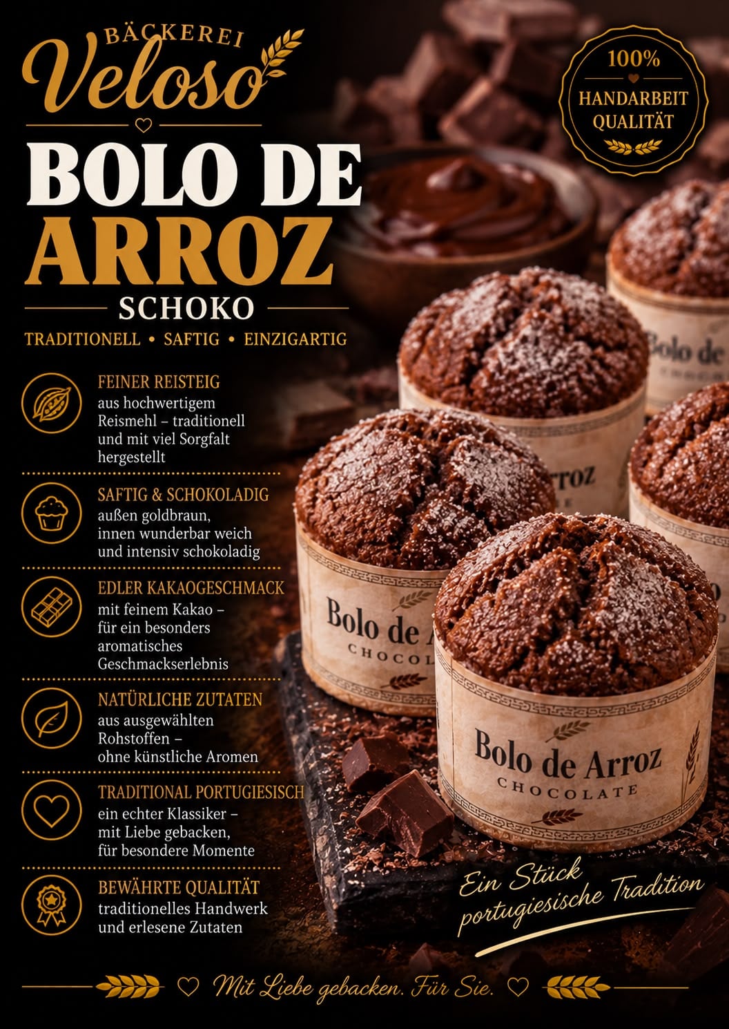 Bolo de Arroz Schoko von Bäckerei Veloso