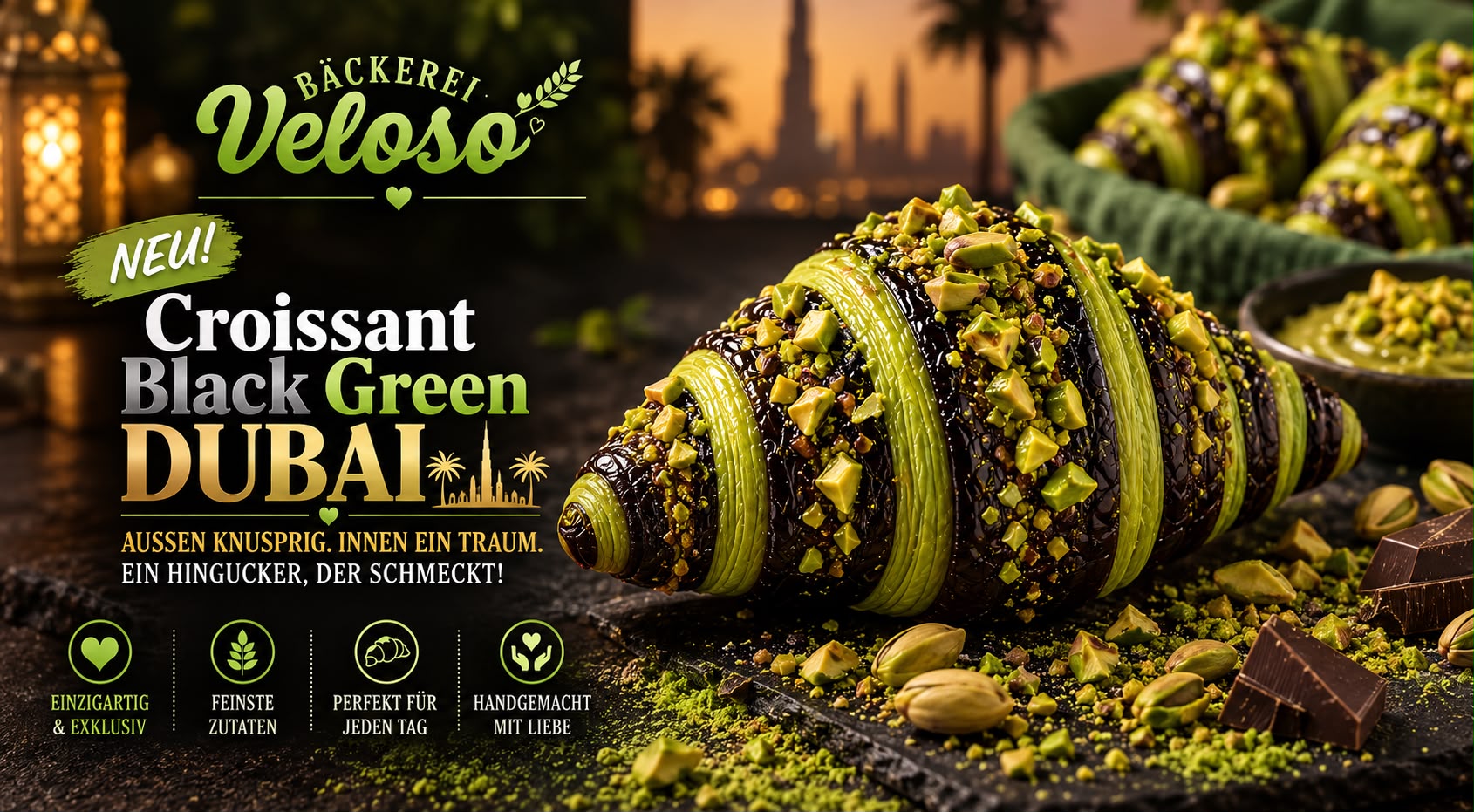 Croissant Black Green Dubai
