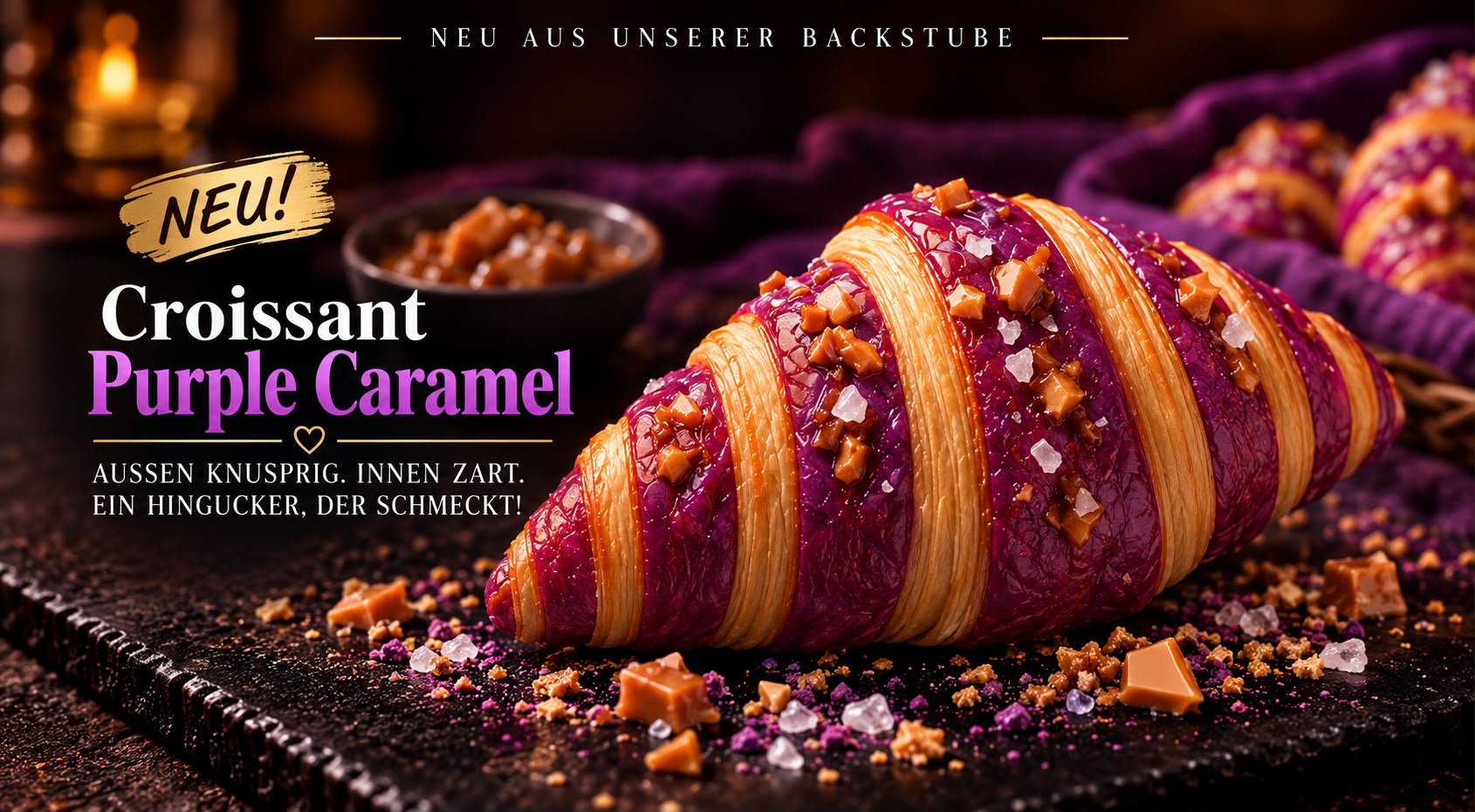 Croissant Purple Caramel