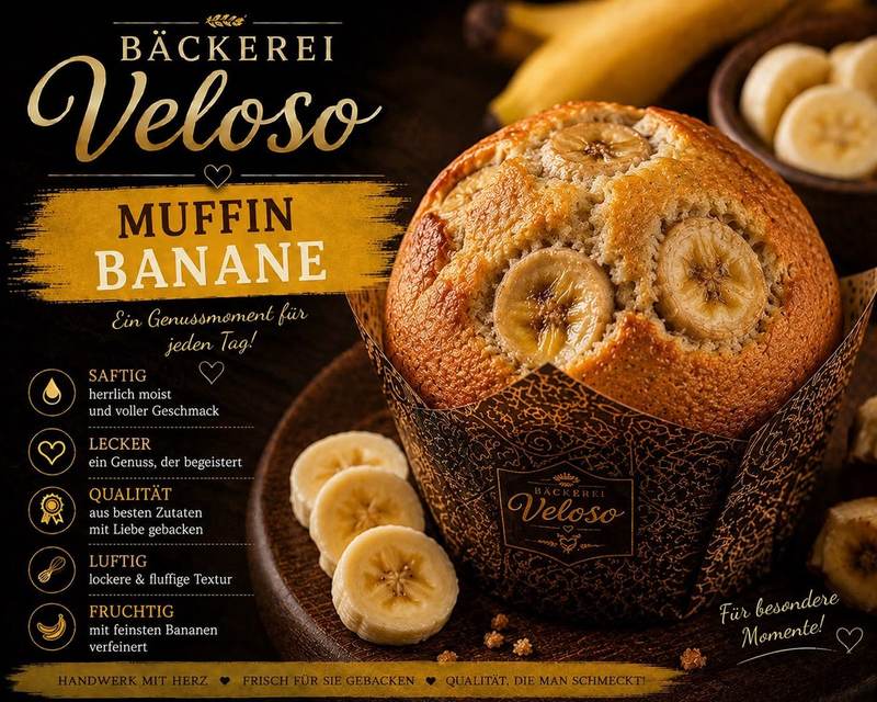 Muffin Banane von Bäckerei Veloso