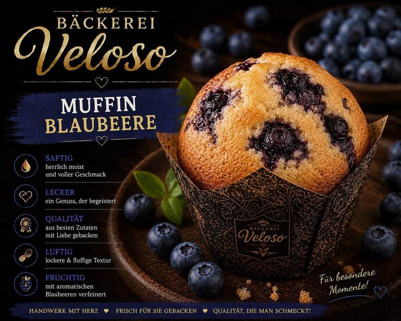 Muffin Blaubeere von Bäckerei Veloso
