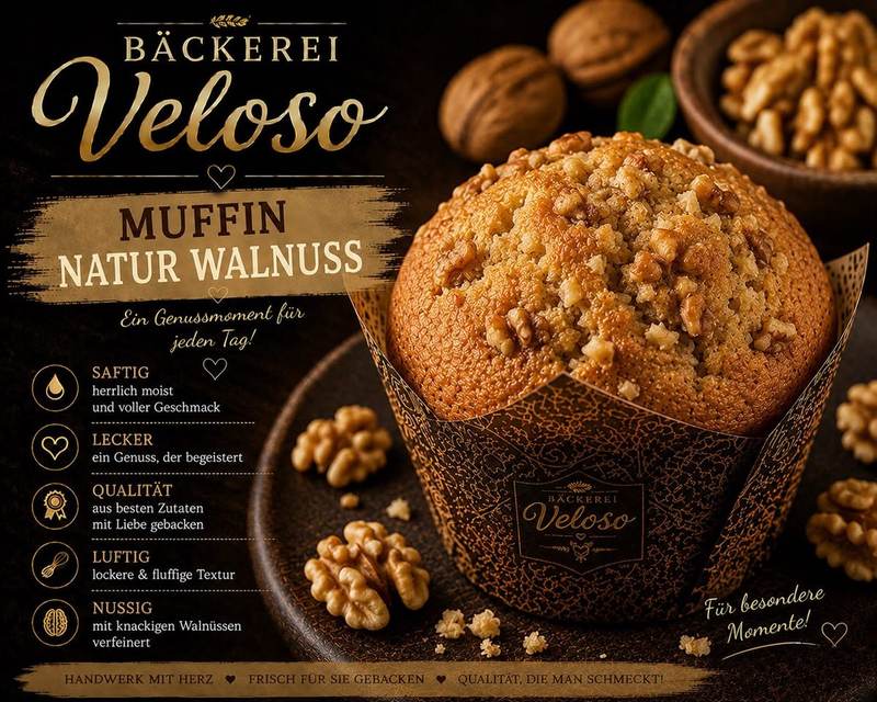 Muffin Walnuss von Bäckerei Veloso
