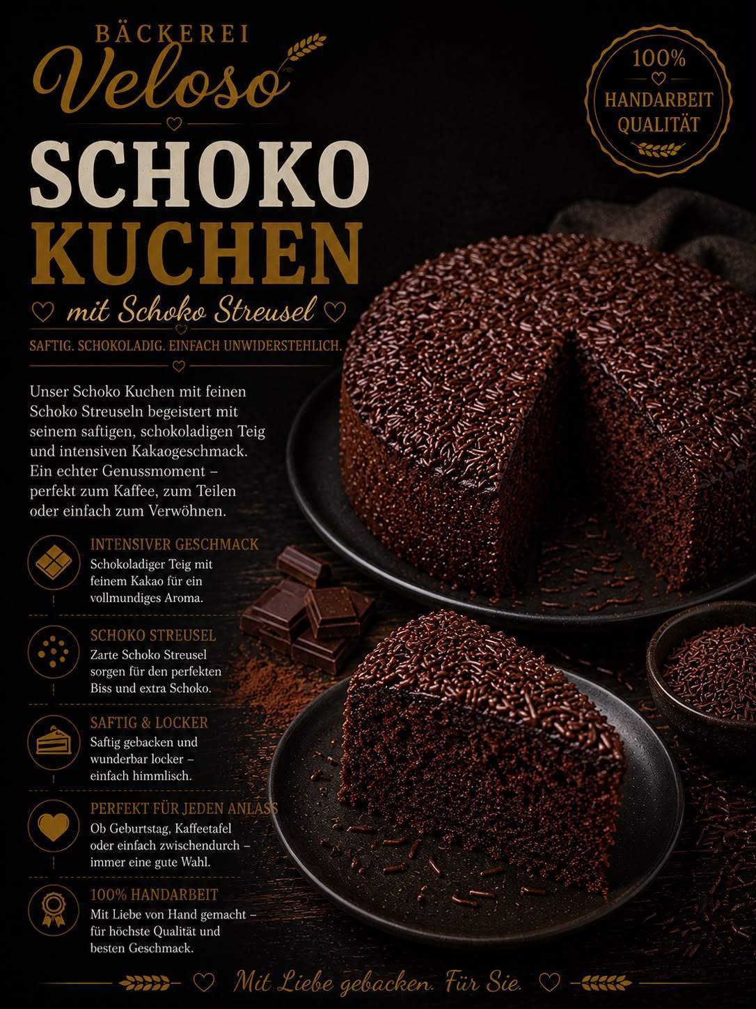 Schokokuchen von Bäckerei Veloso